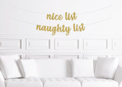 Naught List Nice List Banners - Pretty Day