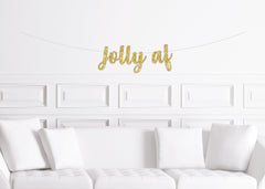 Jolly AF Christmas Party Banner - Pretty Day