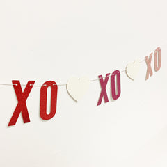 Valentines Day  X’s and O’s Banner, XOXO Valentine’s Party Decorations, Galentine’s Day - Pretty Day