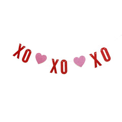 Valentines Day  X’s and O’s Banner, XOXO Valentine’s Party Decorations, Galentine’s Day - Pretty Day