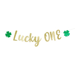 Lucky One Shamrock Decorations First Birthday, 1st Birthday St Patricks Day Decor Garland Banner St Patrick&#39;s Day - Pretty Day