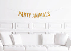 Party Animals Birthday Banner, Safari Birthday Decorations, Jungle Birthday Decor - Pretty Day