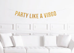 Adult Birthday Decorations, Party Like A Virgo Banner, Zodiac Birthday Decor, Big Virgo Energy, Women&#39;s Birthday, Men&#39;s Birthday , Teen - Pretty Day