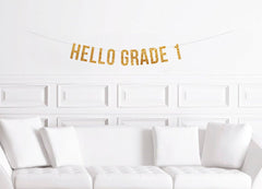 Back to School Banner, First Day of School Photo Banner Kit, Customizable First Day Banner, Hello Grade 1 2 3 4 5 6 7 8 9 Kindergarten - Pretty Day