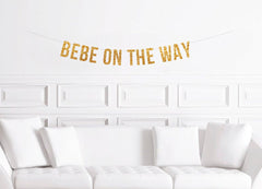 Bebe on The Way Banner, French Baby Shower Decorations, Gender Neutral Baby Shower Decor, Paris Baby Shower Sign - Pretty Day