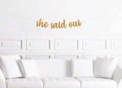 She Said Oui Banner, Paris French Themed Bridal Shower Decorations, Bachelorette Party Decor, Wedding Shower Decoration Sign - Pretty Day