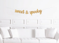 Sweet & Spooky Banner , Halloween  Birthday Decorations, , Halloween 1st Birthday Decor, Halloween Kid&#39;s Party - Pretty Day