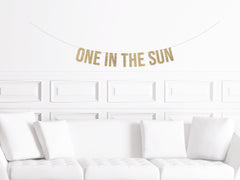 One in the Sun Banner, Sun Themed 1st Birthday, Sunshine 1st Birthday Decorations, Girl Boy - Pretty Day