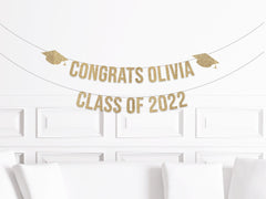 Graduation Party Banner, Graduation Party Decorations, Class of 2023 Banner, Grad Party Banner, Custom Graduation Banner - Pretty Day