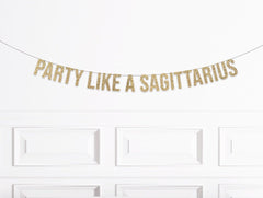 November Birthday Banner, Party Like A Sagittarius Banner, Zodiac Birthday Party Decorations, Astrology Birthday Banner, December Birthday - Pretty Day