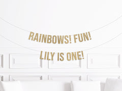 Rainbow 1st Birthday Decorations, Rainbow First Birthday Banner, Rainbows Fun, Girl Girls Decor - Pretty Day