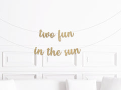 Two Fun in the Sun Party Banner, Sun Theme Party Decorations, 2nd Birthday Sun Decor, Sunshine 2nd Birthday Decorations - Pretty Day