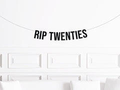 RIP Twenties Thirties Forties Banner, Halloween Birthday Decorations, 20s 30s 40s, Halloween Birthday Decor, October Birthday - Pretty Day