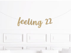 22nd Birthday Party Decorations, Feeling 22 Party Banner, I&#39;m Feelin 22 Sign, Feelin 22 Banner - Pretty Day