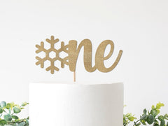 Winter Onederland Decorations One Cake Topper Snowflake, Winter Wonderland 1st Birthday Decor, Cake Smash Decoration, Snow, December - Pretty Day