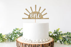 First Trip Around the Sun Cake Topper, Boho Sun 1st Birthday Cake Decoration, One Sun Decor, Bohemian Sun Party Supplies - Pretty Day