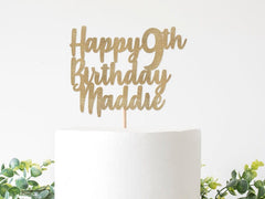 Personalized Happy Birthday Cake Topper/ Custom Name Age Cake Decoration,  Personalized Birthday Decorations Cake Sign - Pretty Day