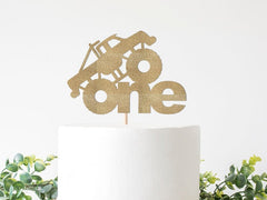 Monster Truck 1st Birthday Decorations, Monster Truck One Cake Topper, Number 1 Boy Decor, Theme Themed Party Supplies - Pretty Day