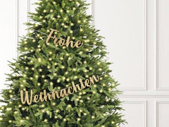 German Merry Christmas Tree Decorations, Frohe Weihnachten Christmas Tree Banner, Christmas Tree Wrap Banner, Christmas Tree Bunting - Pretty Day