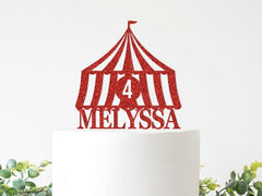 Circus Cake Topper, Circus Theme Party Decorations, Big Top Tent Party Supplies, Carnival Themed Decor, Custom Personalized, Sign - Pretty Day