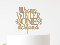 Custom Winter Onederland Decorations One Cake Topper Snowflake, Winter Wonderland 1st Birthday Decor, Cake Smash Decoration, Snow, Name - Pretty Day