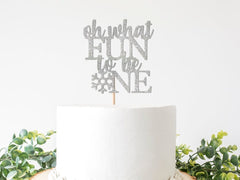 Oh What Fun It Is To Be One Cake Topper, Winter 1st Birthday Decorations, Personalized Decor, Christmas First Birthday Cake Smash to be one - Pretty Day