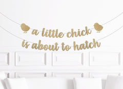 Spring Baby Shower Decorations, A Little Chick is About to Hatch Banner, Easter Baby Shower Decor, Farm Baby Shower Party Supplies Theme - Pretty Day