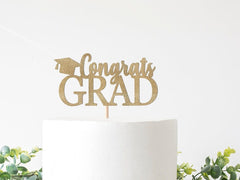 Graduation Party Decor 2023, Congrats Grad Cake Topper with Grad Cap, Class of 2023 Graduation Party Decorations, Supplies - Pretty Day