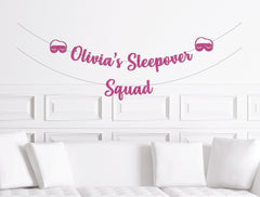 Sleepover Party Decorations, Custom Sleep Over Party Banner, Slumber Party Decor, Girl&#39;s Sleepover Party Supplies, Sign - Pretty Day