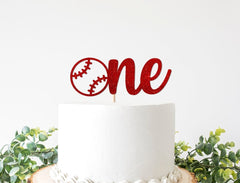 Baseball 1st Birthday Decorations, Baseball One Cake Topper, Rookie Year First Birthday Decor, Sports Theme Cake Sign - Pretty Day