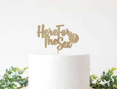 Here for The Sex Cake Topper, Gender Reveal Decorations, Gender Reveal Party Decor, Sign, Boy or Girl, Blue or Pink, Pick - Pretty Day