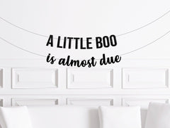 Halloween Baby Shower Decorations, A Little Boo is Almost Due, October Baby Shower Decor, Fall Baby Shower Banner, Autumn Baby Shower - Pretty Day