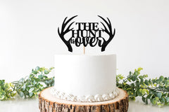 The Hunt is Over Wedding Cake Topper, Hunting Theme Bachelorette Decor, Hunting Bach Decorations, Hunter&#39;s Wedding Party Supplies - Pretty Day