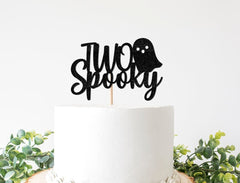 Two Spooky Birthday Decorations, Halloween 2nd Birthday Cake Topper, October Themed Theme Second Birthday Decor Party Supplies - Pretty Day