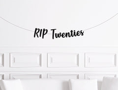 Halloween Birthday Decorations, RIP Twenties Thirties Forties Banner, 20s 30s 40s, Halloween Birthday Decor, October Birthday - Pretty Day