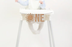 Sunshine Highchair Sign, One High Chair Banner, Boho Sun Cake Smash Banner, 1st Birthday Decorations Boy Girl, 1st Trip Around the Sun - Pretty Day