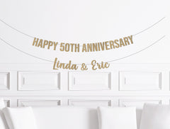 Anniversary Party Decorations, 40th 50th Anniversary Banner, Custom Anniversary Sign Decor 10th, 20th, 25th, 30th, 45th, 55th, 60th - Pretty Day