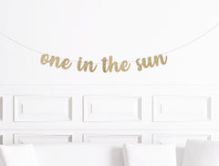 Sun Themed 1st Birthday Decor, One in the Sun Banner, Sunshine 1st Birthday Decorations, Girl Boy - Pretty Day