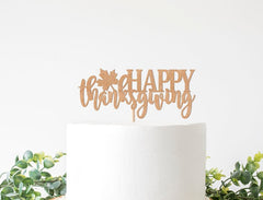 Happy Thanksgiving Cake Topper Thanks Giving Sign Table Centerpiece Thankful Dinner Decor Food Pick Give Thanks Decorations Friendsgiving - Pretty Day