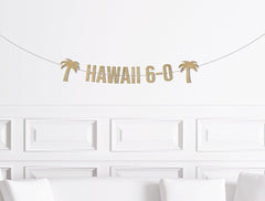 Hawaii 6-0 Banner, Hawaiian Theme 60th Birthday Decorations, Tropical 60 Party Decor, 50, 40, 70 5-0, 7-0, 4-0 - Pretty Day