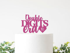 In My Double Digits Era Cake Topper, 10th Birthday Cake Sign Party Decorations, Tenth Birthday Party Decor - Pretty Day