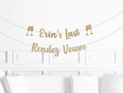 Custom Last Rendez Veuve Party Banner, Champagne Bachelorette Party Decorations, Rendez-veuve Party Decor, Supplies - Pretty Day