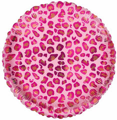 Tuftex 18"  Pink Foil Leopard Balloon- Catty Kitty