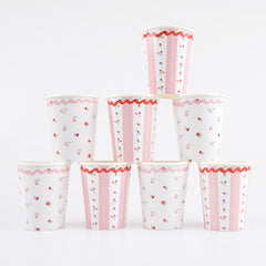 Vintage Rose Cups 8pk.