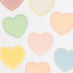 Pastel Heart Small Napkins (x 16) S1116 - Pretty Day