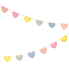 Meri Meri Valentine's Day Pastel Felt Heart Garland