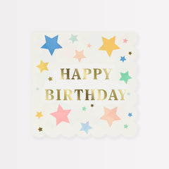 Happy Birthday Stars Large Napkins - 16 pk S4053 - Pretty Day