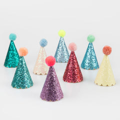 Glitter Mini Party Hats - 8pk - Pretty Day