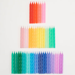 Meri Meri  Rainbow Twisted Mini Candles (x 50) - Pretty Day