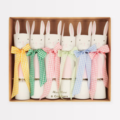 Gingham Bow Bunny Crackers 6pk.